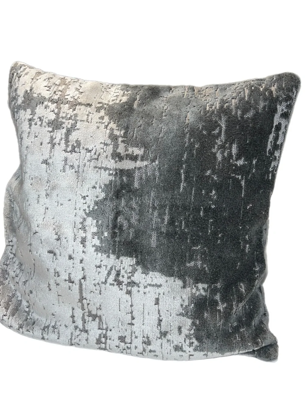 NWOT West Elm MCM 2 Pillow Covers Velvet Silver/ Gray 18x18